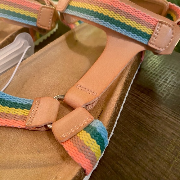 Cat & Jack’s (Target) Girls’ Sandals Brand New! Tan & Multicolored Size 5! - Picture 7 of 10